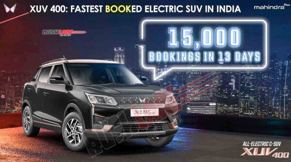 Mahindra XUV400 Bookings cross 15,000