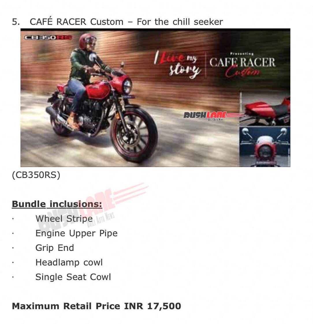 Honda CB350RS Cafe Racer Custom Kit