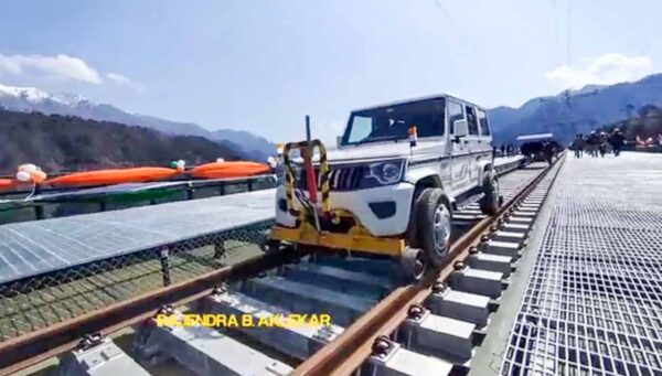 Mahindra Bolero First Vehicle To Cross Chenab Bridge