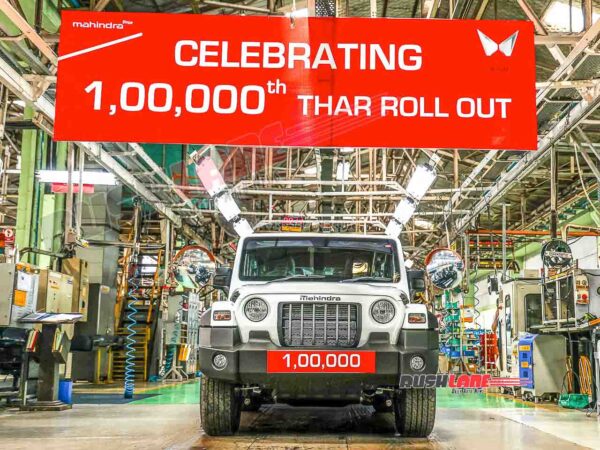Mahindra Thar records 1 lakh production milestone in under 2.5 years