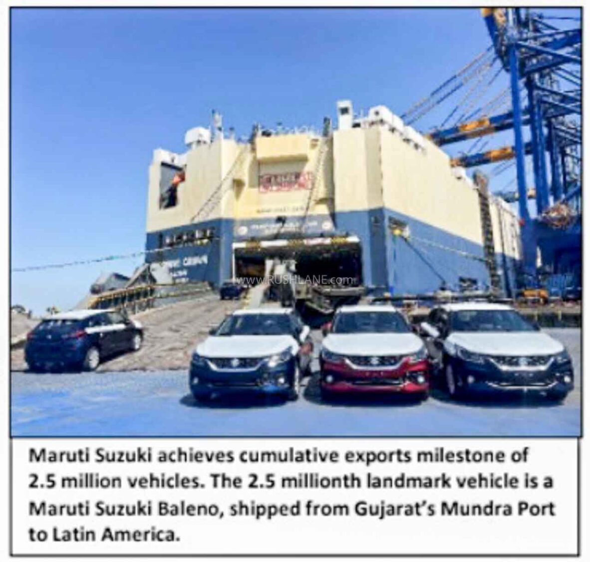 Maruti Suzuki's car now 2.5 million to be exported from India is a Baleno