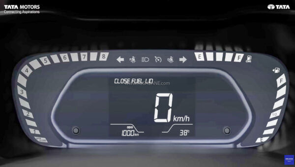 Tata Altroz digital driver display