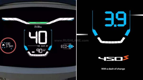 Ather 450S new LCD screen hinting at 3.9 kWh battery