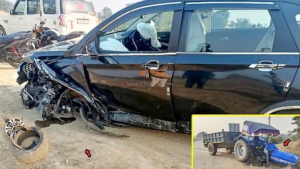 MG Hector cabin remains intact even after high-speed accident
