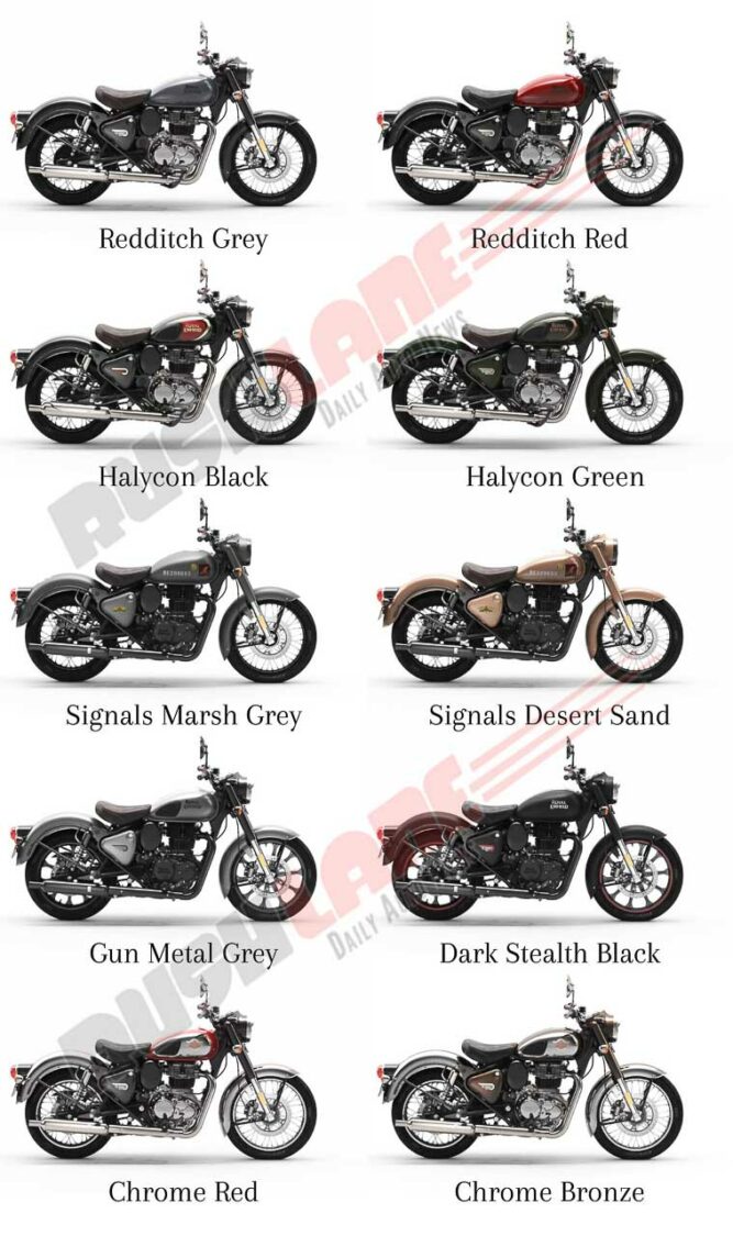 Royal Enfield Classic 350 colours