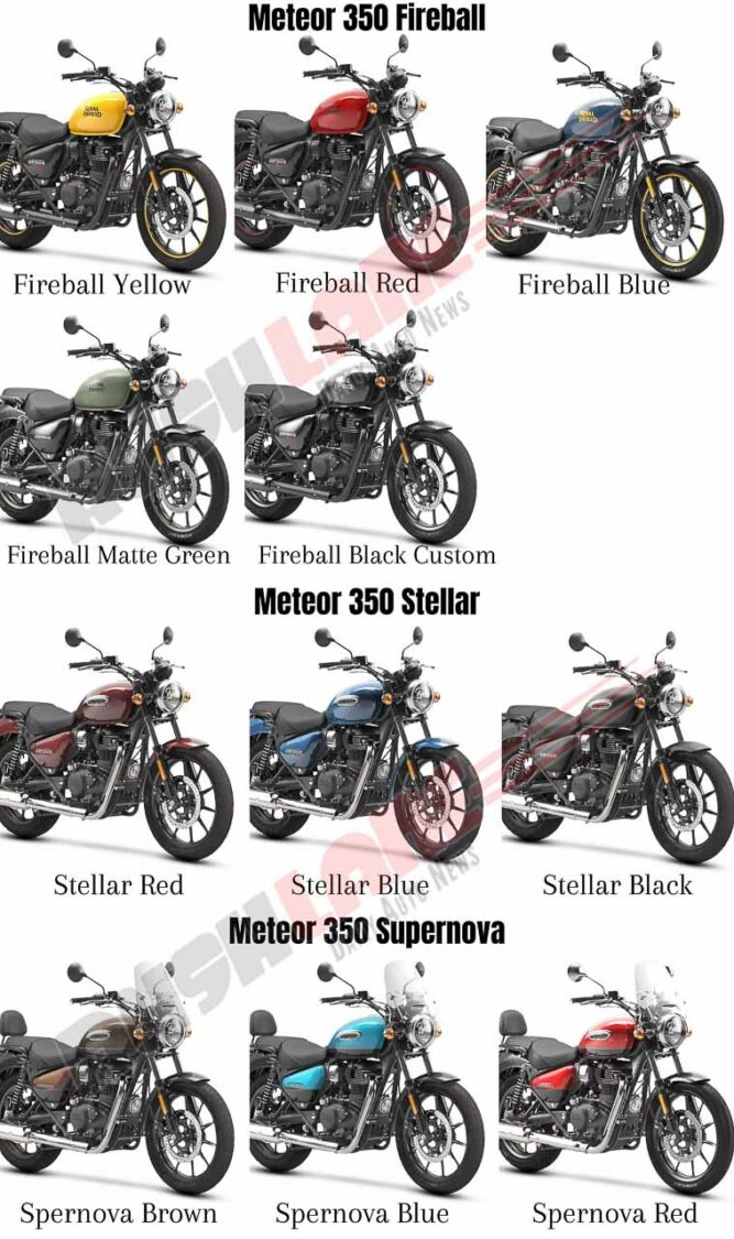 Royal Enfield Meteor 350 colours