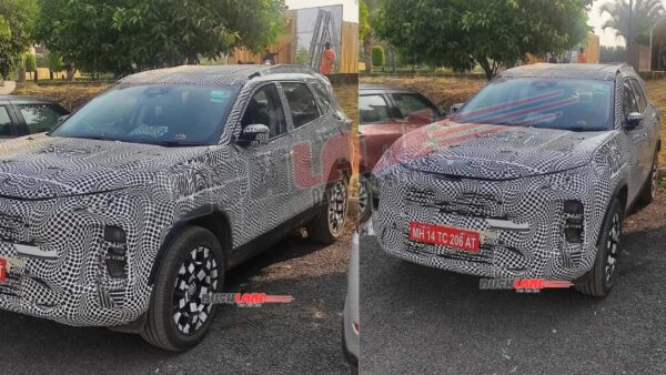 Tata Safari facelift spied - Fascia