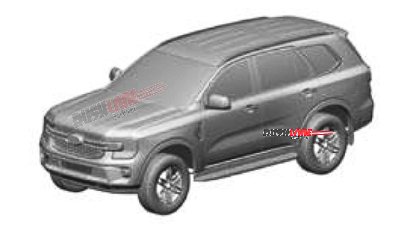 New Gen Ford Endeavour design patent filed