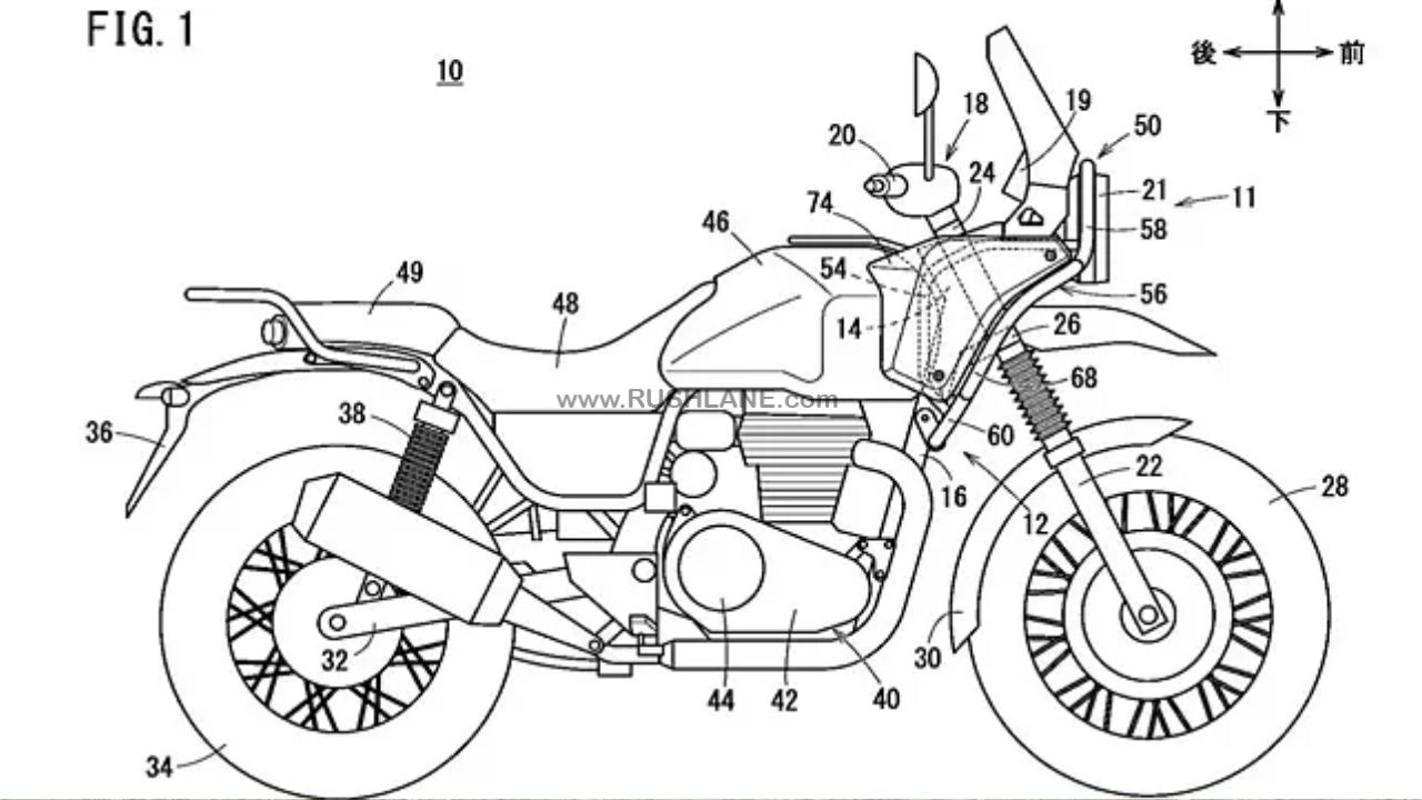 Honda CB350 ADV Design Sketch Patent Leaks