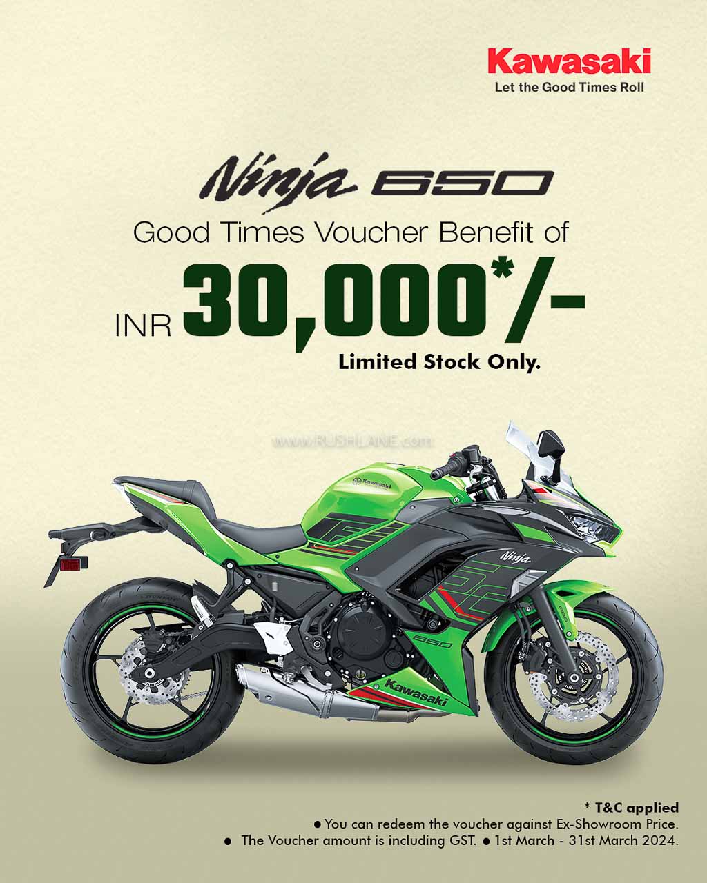 Kawasaki Ninja 650 Discounts March 2024