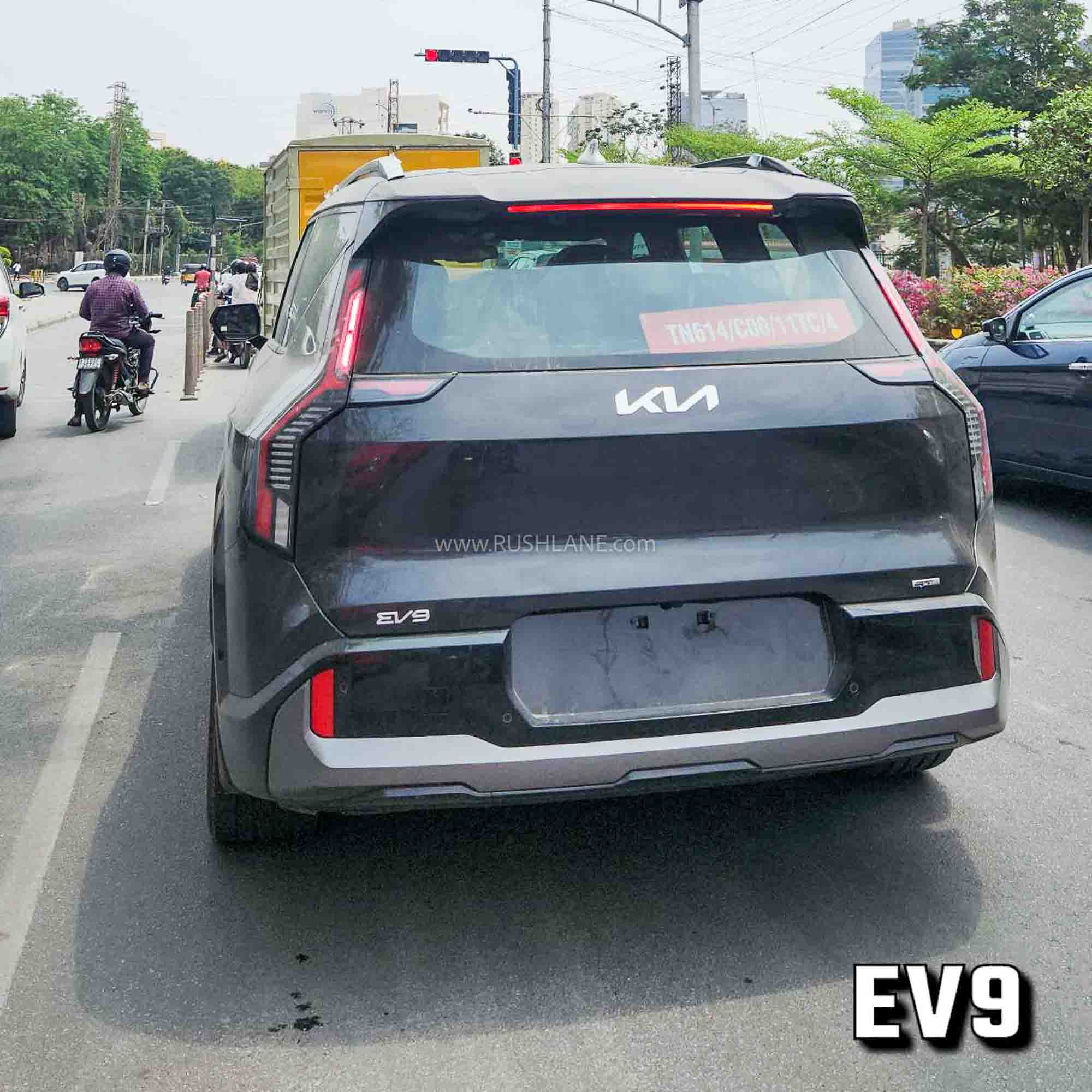 Kia EV9 on test in India