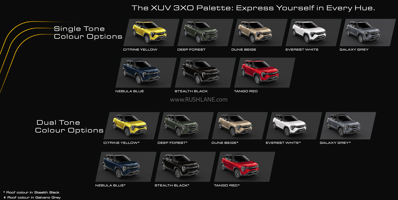 XUV 3XO Colours