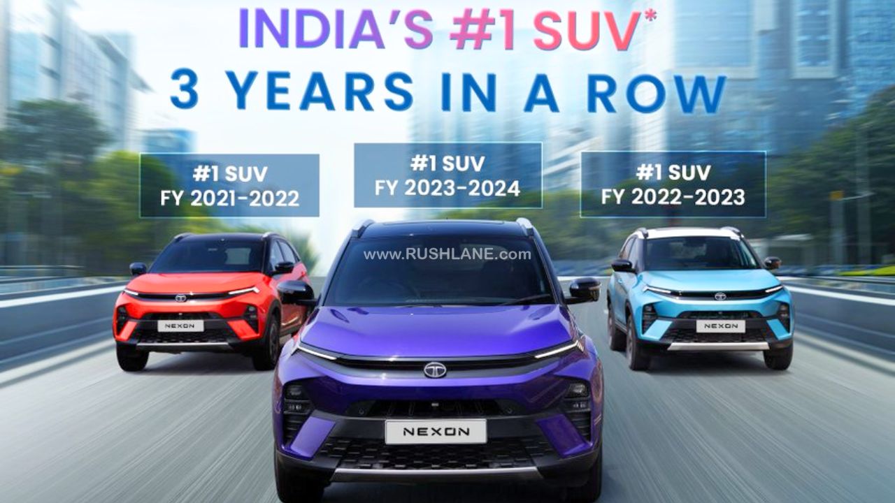 Tata Nexon #1 best-selling SUV Third Consecutive Year