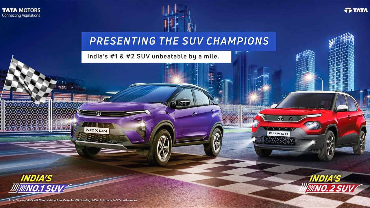 Tata Nexon and Punch India's 1st and 2nd best-selling SUVs